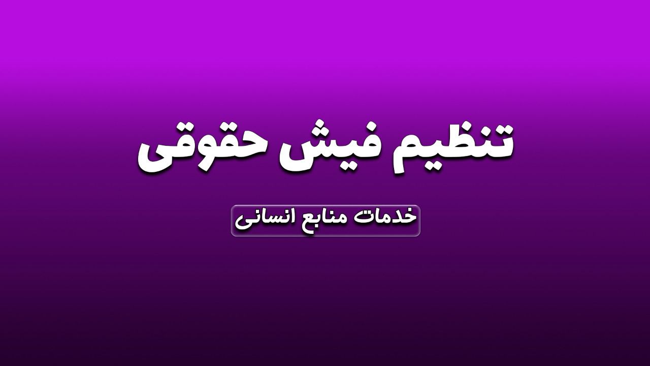 تنظیم فیش حقوقی